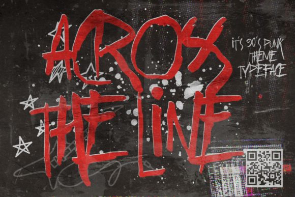 Across the Line: A Creepy yet Charming Display Font for Bold Branding