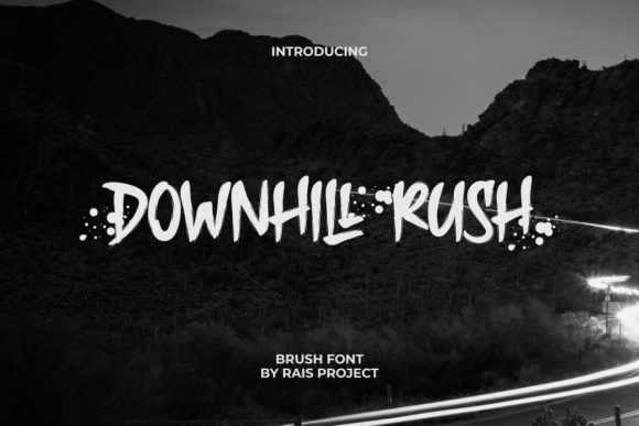 Downhill Rush: A Bold Display Font for Dynamic Branding