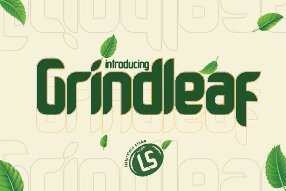 Grindleaf: A Vintage Display Font for Creative Makers