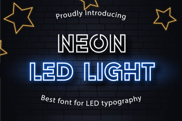 Neon Led Light: A Modern Display Font for Creative Makers