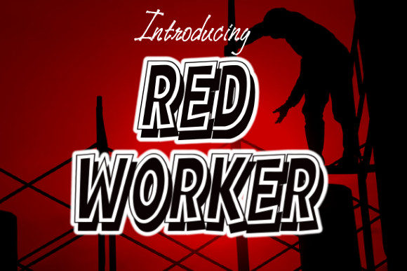 Red Worker: A Bold Display Font for Impactful Design