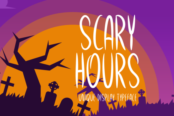 Scary Hours: A Spooky Display Font for Creative Web Design