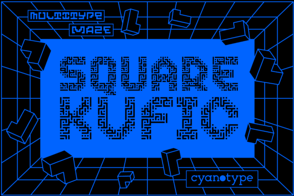 Stand Out with MultiType Maze Square Kufic Font